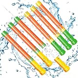 6Pcs Wasserpistolen für Kinder, Wasserkanone mit Wassertank, Wasserpistole Spielzeug, Spritzpistole mit Groß Reichweite, Super Wasserblaster, Wasserspritzpistole für Strand, Garten und Freizeit