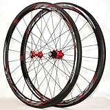 Mountainbike-Laufradsatz 700C Rennrad-Carbon-Laufradsatz 40/50/55 mm Drahtreifen Tubeless-Rennlaufräder Schnellspanner C/V-Bremse Fahrradfelge 7-8-9-10-11-fach Kassetten-Laufradsatz