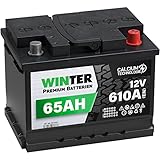 WINTER Premium Autobatterie 12V 65Ah 610A/EN statt 60Ah 61Ah 62Ah 63Ah 64Ah