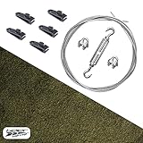 Pfeilfangmatte Set + Zubehör Green Nature I grün 2 Meter breit - 2 Meter hoch I Armbrust & Bogenschießen Pfeilfang I Pfeil Auffangmatte fertig zur Montage I by Beier Germany