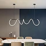 Lanekd Led Deckenleuchte für Esstisch Esszimmer Cafeteria Hängelampe, DIY Pendelleuchten Wohnzimmer Schlafzimmer Pendellampe für Küche Esszimmer Büro (Schwarz, 150cm)