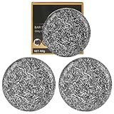 Schwarze Seife für graues Haar 3pcs Frauen Männer Haar dunkler Shampoo Bar natürliche Seife für graue Reparatur und Verdunkelung NET: 60 g Schwarz für Grau