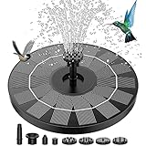 AISITIN 3.5W Solarbrunnen für Draussen (φ180mm) Solar Springbrunnen für Außen mit 4 Stützstangen Solar Teichpumpe mit 6 Düsen Solar Schwimmender Fontäne Pumpe für Garten/Teich/VogelBad/Wasserspiel