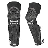 O'NEAL Knieprotektor | Park FR Carbon Knee Guard Knieschoner MTB & MX I BMX MTB Downhill I Leichtgewichtiger Knieschützer für Knie & Schienbein | Schwarz Weiß | Größe M