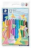 STAEDTLER 221 NWP12 - Noris Club Wachs-Twister, Wachs-Malstifte, 12 brillante Farben