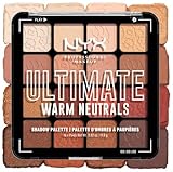 NYX Professional Makeup Lidschattenpalette mit 16 Farbtönen, Intensives und langanhaltendes Finish, Vegane Formel ohne Inhaltsstoffe tierischen Ursprungs, Ultimate Shadow, Farbton: Warm Neutrals