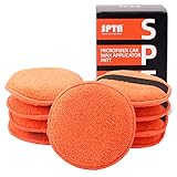 SPTA Wax Applikator Pads, 9tlg Mikrofaser Auto Handpolierschwamm Waschset Wax Applikator Set, Autowachs Reinigungs Polierschwämme Microfaser Wachs Applikator für Wachse, Polituren, Lackreiniger