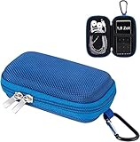 AGPTEK Tasche für 1,8 Zoll MP3 Player, Tragbar Muschelschale Kasten Tasche Hülle Etui für iPod Nano, Kopfhörer, Kleingeld, Schlüssel, Karte, Blau