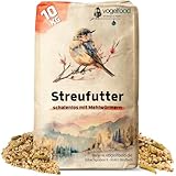 Vogelfood 10 kg Streufutter ohne Schalen mit Mehlwürmern für Wildvögel