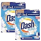 Dash 2 in 1 Vollwaschmittel mit Weichspülerduft, Pulver – 2 x 3 kg (ca. 100 Waschladungen)