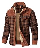 HYPESTFIT Herren Fleece Thermohemd Warm Flanellhemd Innenfleece Holzfällerjacke Thermojacke für Outdoor XL