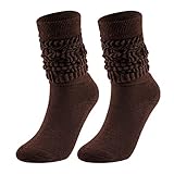 Generisch Waden Strümpfe Tracht Socken Modische und vielseitige Socken Herren- und Damensocken im gleichen Stil Lack Strümpfe (Brown, One Size)