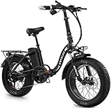 KETELES Klapprad Elektrofahrrad 20 Zoll, 48 V 18Ah Lithiumbatterie, Faltbares City E-Bike mit 4' Fettreifen, für Erwachsene, Herren Damen. (KF9)