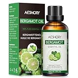AESHORY Ätherische Öle Bergamotte 50ml, 100% Reine Natürliche Ätherisches Öl in Therapeutischer Qualität, Aromatherapie Duftöle für Diffuser, Luftbefeuchter, Hautpflege, Haarpflege, Massage, Bad