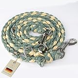 Tailoir Hundeleine 2m geflochten - Leine Hund, Mittelgroße - Große Hunde, Leine verstellbar, Hundeleinen, Dog Leash Führleine, Bissfeste Hundeleine zum Umhängen, Trainingsleine, Freihandleine Paracord