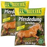 Pferdedung in Pellets 21 kg (2 x 10,5 kg) Mist Pferdemist Universal Dünger Rosen
