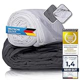 Feluna® Therapiedecke Schwere 8 KG Gewichtsdecke für Erwachsene und Kinder Anti-Stress Decke für Angst- u. Schlafstörungen Weighted Blanket (Weiß)