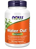 NOW Foods Water Out - Entwässerungskapseln, 100 Stück, natürliches Wasserausschwemmungsmittel für den Körper