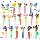 20 Stück Tröte,Party Kinder Gebläse,Krachmacher Tröten Spielzeug Kindergeburtstag Pfeifen Spielzeuge Funny Games Geburtstag Graduation Mehrfarbig Plastik Whistles Papiertrompete,für Neujahr Partys Etc