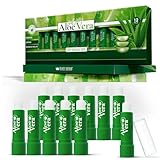 Set mit 12 Aloe Vera Lippenbalsamen, Feuchtigkeitspflege, Unisex, Bienenwachs, Vitamin E, Omega-3