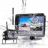 Wasserdichtes AHD Kamera Set für Boot, Yacht, Gabelstapler, Krane, Erntemaschinen – 7 Zoll LCD Monitor mit WiFi Kameras (Mit 4 Kameras)