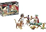 PLAYMOBIL Asterix 71270 Cäsar und Kleopatra, Leopard und eine Chaiselongue, Spielzeug für Kinder ab 5 Jahren