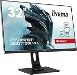 iiyama G-Master Red Eagle GB3271QSU-B1 80cm 31,5“ IPS Gaming Monitor WQHD HDMI DP USB3.0 1ms 165Hz FreeSync-Premium Höhenverstellung schwarz
