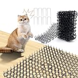 Dornengitter Gegen Katzen, 12 Stück Katzenabwehr Matte Für Garten, Katzenschreck 15 x 20cm, Katzengitter Kunststoff mit Spikes, Katzenschreck Gitter, Anti Katzen Matte, Tier Barriere