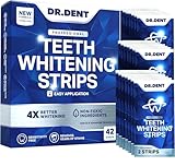 DRDENT Professional Zahnaufhellungsstreifen 21 Anwendungen - Zahnschmelz-sicher - Ohne Schmerzempfindlichkeit - Professionelle Zahnbleaching Strips - 42 Streifen + Mundöffner Inklusive