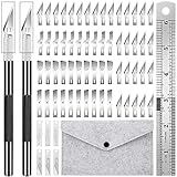 Cpolebev 64 Teiliges Exacto Messer, PräZises, Anspruchsvolles Hobby Messer Set mit Klingen, Lineal, Bastelmesser Set zum Schnitzen Von Kunstwerken