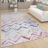 Paco Home Outdoor Teppich Wetterfest Wohnzimmer Küchenteppich Balkon Modern Skandi Ethno Muster Geometrisch Abstrakt 3D, Grösse:120x160 cm, Farbe:Bunt 5