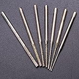 Beton-Lochsäge-Wandbohrer, 5 Stück verlängerter Diamant-Sandstanzstift, diamantbeschichteter Kernbohrer, Lochschneider, Drehbohrer for die Herstellung von massiven Edelsteinen und Glasfliesen(0.8mm)