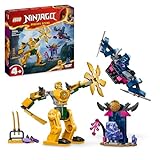 LEGO NINJAGO Arins Battle Mech, Ninja-Spielzeug für Kinder ab 4 Jahre mit Figuren inkl. Arin mit Mini-Katana, Actionfiguren & Mechs, kleines Geschenk für Jungs und Mädchen 71804