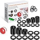 Gysxrda PTFE-Band-Wasserhahn-Unterlegscheiben, Gummi-O-Ringe, Duschschlauch-Unterlegscheiben-Set für Sanitär-Gewindedichtung, Wasserhahn-Anschluss, Duschkopf, Hochdruckreiniger, Schnellkupplung, Luftl