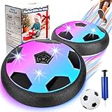 Nazano Air Power Fußball 2 Pcs mit LED-Beleuchtung - Schwebender Fussball für Indoor & Outdoor - Ideales Park Air Power Fußball als Geschenk für 6-12 JahreGeburtstag-Hover Ball