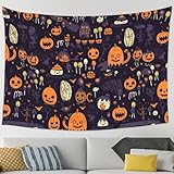 bqsjduidnc Halloween-Kürbis-Lutscher, Halloween-Dekorationen, für drinnen und draußen, Wandbehang, Fenster für Schlafzimmer, Heimdekoration, für Schlafzimmer, Wohnzimmer, Klassenzimmer, Wohnheim, 228