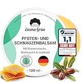 Emma Grün® Pfotenbalsam 100ml - Regeneriert & Stärkt Rissige Tiernasen & Pfoten - Mit Jojoba, Propolis & Bienenwachs - Natürlicher Pfotenschutz & Pfotenpflege - Hundepfoten Balsam Made in Germany