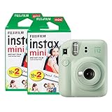 Fujifilm Instax Mini 12 Sofortbildkamera mit 40 Filmen, Mintgrün