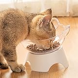 DGLDCSHUAI Katzennäpfe, 15° geneigt, erhöhter Katzenfutter- und Wassernapf, Futternäpfe für Katzen und kleine Hunde