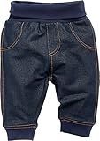 Schnizler Baby-Unisex Sweat-Hose Jeans-Optik Jogginghose, Blau (Blau 7), 18-24 monate (Herstellergröße:92)