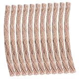 ibasenice 10Stücke Gewachstes Jute Seil Feueranzünder für Camping und Grillen Bienenwachs Beschichtet und Tragbar für Outdoor