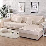 BCJMKDX Sofabezug, Luxuriöser Sofabezug aus Samt, rutschfest, for L-Form, 90 x 240 cm, 1 Stück(E,90x210cm 1pcs)
