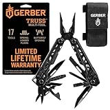 Gerber Multifunktionswerkzeug mit Nylon-Scheide und 17 Funktionen, Truss Multi-tool, Schwarz, 30-001780