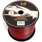 Lautsprecherkabel 2x2,50mm2 - 100m - rot-schwarz - CCA - Audiokabel - Boxenkabel