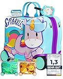 REISERACKER Kinderkoffer zum Draufsitzen als Kinderkoffer Handgepäck & Ersatz für Kindertrolley Mädchen - Kinderkoffer Mädchen - Kinder Reisekoffer für Kindergepäck - Kinderkoffer mit Rollen