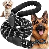 KRUMAD Hundeleine Trainingsleine 5 m, Robuste Schleppleine aus Polyester, Hundeleine mit gepolsterter Handschlaufe und stabilem Karabiner, Trainingsleine für kleine und große Hunde