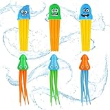OSDUE Tauchspielzeug Kinder, 6 Pcs Pool Spielzeug Kinder Quallen Oktopus Tauchspielzeug, Unterwasser Spielzeug Schwimmspielzeug für Tauchtraining Poolparty Schwimmbad