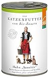 defu Katzenfutter | 12 x 410 g | Pate Bio Huhn Sensitive | Alleinfuttermittel Premium Bio Nassfutter für Katzen