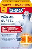 SOS Wärme-Gürtel (3er Pack) Rückenwärmer zur Schmerzlinderung bei Rückenschmerzen - wärmender Hüftgürtel für verkrampfte Muskeln & Verspannungen