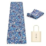 MicaYoung Reise Yogamatte Faltbar 1,5mm Rutschfest Fitnessmatte mit Tote Tasche für Pilates Yoga Workout Sport (183 x 61 x 0.15 cm)